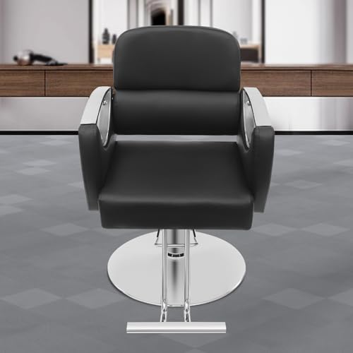 Ginelm Hairdresser Barber Salon Chair, Capacity 440 Lbs with Heavy Duty Hydraulic Pump, 360° Swivel Adjustable Spa Beauty Equipment, for Homes, Beauty Salons, Nail Salons, Barber Shops