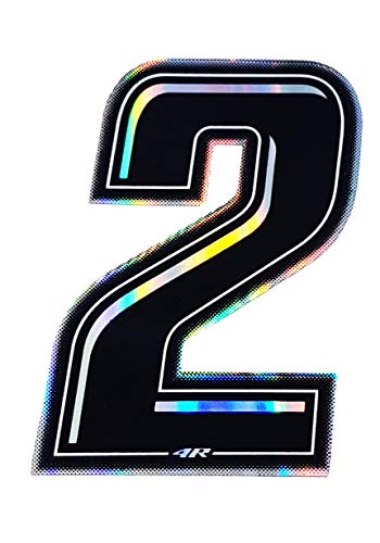 quattroerre 13242 Número Racing 2, Negro, 10 x 6,5 cm