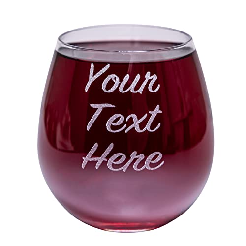 Gifts Inscribed Personalized Stemless Wine Glass –...