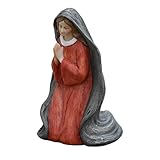Estatua Virgen María Oración - Figura católica de resina | Escultura cristiana 10,5 x 9 x 15,5 cm con abrigo | Estatua María Oficina para Hogar, Biblioteca, mesita de noche