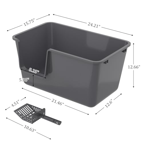 Arenero para Gatos Grande 4-Pack con Pala Gris miniatura 2
