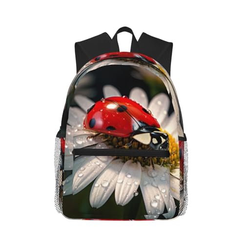 Sac à dos imprimé floral coccinelle WURTON noir au design moderne et urbain