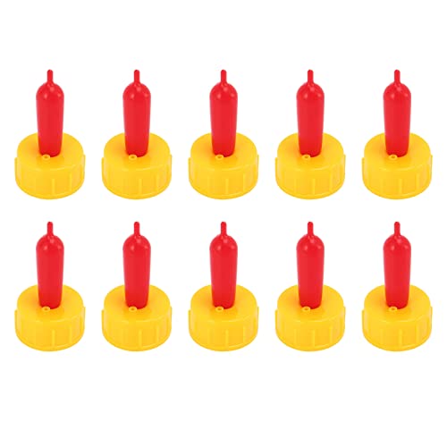 Pyatofly 10 Piezas Chupete de Silicona Tetina para Bebida de Leche para Alimentar Cordero, Oveja, Potro, Ternero, FáCil de Roscar en la Botella de Coque