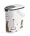 Curver Futter-Container 4kg I 10L, weiß/grau/Love Pets Katzen, 1 Stück (1er Pack), 241098
