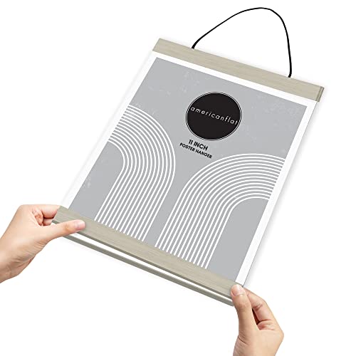 Americanflat 11 Inch Light Wood Magnetic Poster Clip Frame, Wood Hanger Frame For Posters, Prints, Photos, Pictures, Maps, Scrolls, Art Prints And Canvas Artwork #TOP6