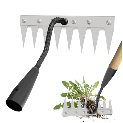 Rastrello da Giardino 8 Denti in Acciaio al Carbonio - Multifunzione