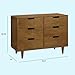 Marley 6-Drawer Dresser - Baby Dresser for Nursery - Kids Bedroom Furniture - Double Chest of Drawers for Toddler Boys and Girls - Versatile Wood Dresser for Living Room, Hallway - Walnut