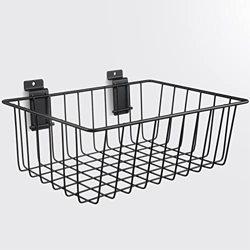 Eaasty EAASTY-BASKETS-05412 2 Pcs Slatwall Basket Ventilated Metal Slatwall Baskets Mounted Slatwall Baskets Hanging Slatwall Accessories thumb #6