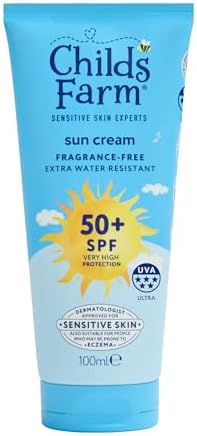 Childs Farm Kids & Baby Sun Cream SPF 50+ | UVA & UVB Very High Protection | Extra Water Resistant | Fragrance Free | Suitable for Dry, Sensitive Skin, 100ml - View 3