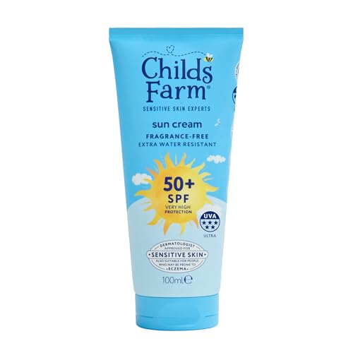 Childs Farm Kids & Baby Sun Cream SPF 50+ | UVA & UVB Very High Protection | Extra Water Resistant | Fragrance Free | Suitable for Dry, Sensitive Skin, 100ml - View 3