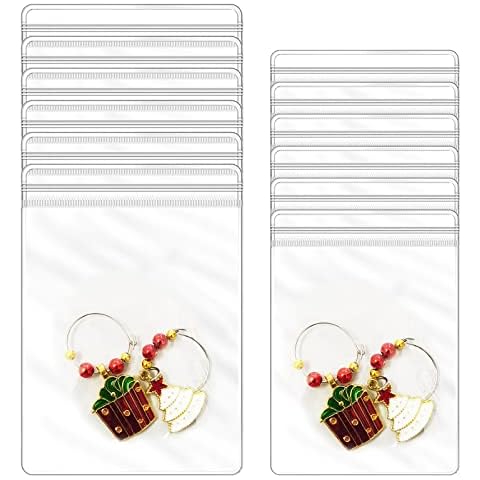 200 Pieces Transparent Anti Tarnish Jewelry Storage Pvc Zipper Lock Bag, Maehsab Clear Self Seal Anti Oxidation Plastic Small Bag for Jewelry Earring Ring Necklace Organizer (6x8cm + 7x10cm) Cover