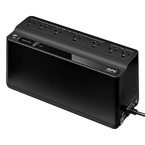 APC UPS Battery Backup and Surge Protector, 600VA/300 Watts Backup Battery Power Supply, BE600M1 Back-UPS with USB Charger Port
