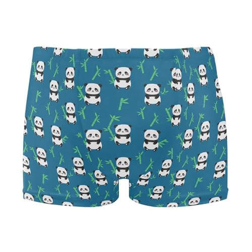 Cute Panda Mens Swim Trunk Swimwear Bathing Suit Swim Brief Square Leg Board Short S B0404202