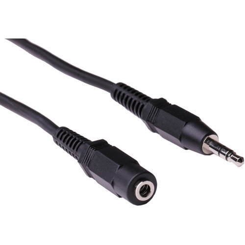 Pearstone Stereo Mini Male to Stereo Mini Female Cable (Black) - 25