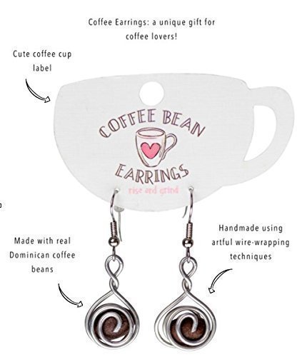 Handmade Coffee Earrings with Real Coffee Beans | Made With Love by Mothers & Women Artisans