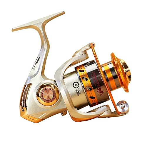 Yellow 10Bb Spool Aluminum Spinning Fishing Reels For Front Drag Baitcasting Spinning Reel Coil Carp Fishing (7000 Series) #TOP3