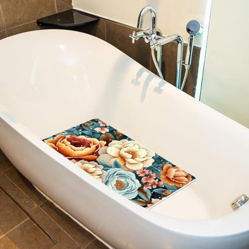 Tapis de bain anti-glisse long avec trous de drainage - 6