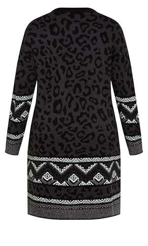 Image of Zim and Zoe Women's Zim&Zoe Plus Size Coatigan Lori Animal