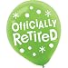 "Officially Retired" Party Balloons, 12", 15 Ct.