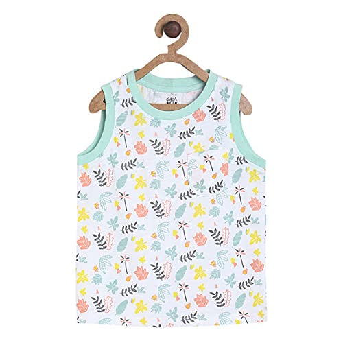 Image of miniklub Boys White Printed Round Neck Pure Cotton T-Shirt