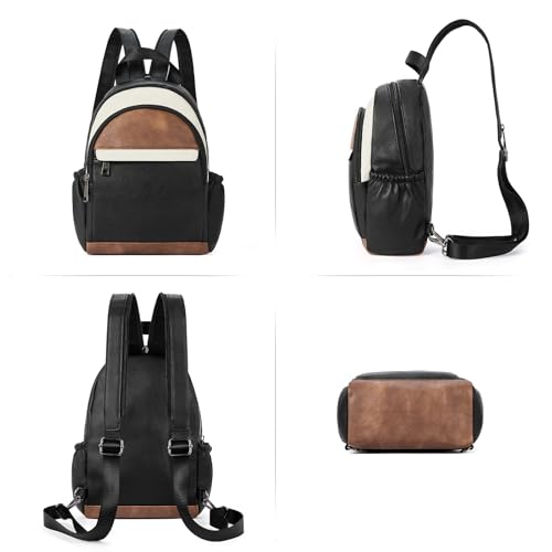 Image of CLUCI Sling Bags for Women,Small Backpack for Women, Leather Sling Backpack Convertible Crossbody Bags for Women Travel