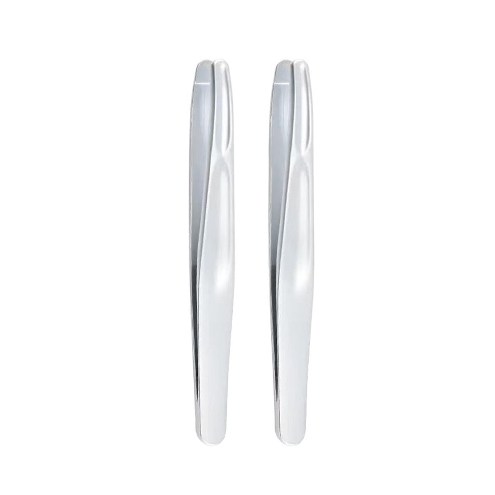 Zgxnyi Men's Silvery 2 Pcs Eyebrow Tweezers Stainless Steel Round Head Tweezers Eyebrow Hair Removal Suitable For And Woman(Silvery 2 Pcs)