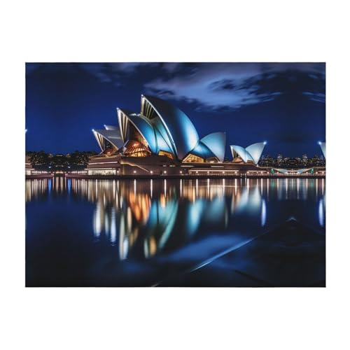 POEZJZW Sydney Opera House Flannel Blanket 80