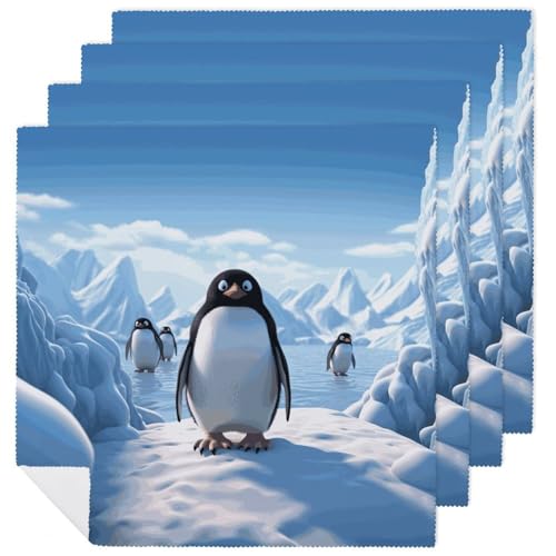 Servilletas de Tela Penguin Antarctica Ice Paquete 6 miniatura 1
