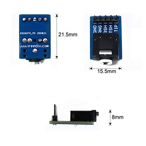 Conector TRRS Treedix de 3,5 mm y 5 pines para reparación de cables de audio 6