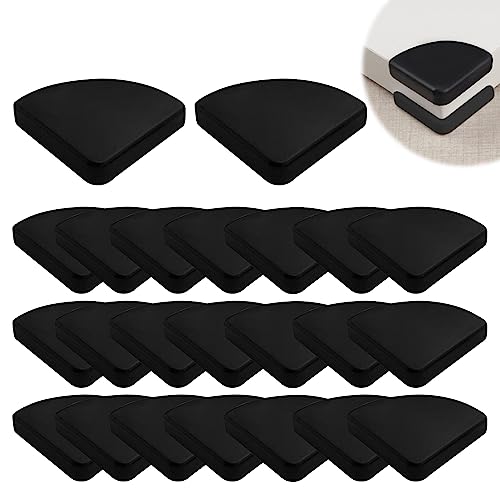 DXiongW 24 Stück Eckenschutz Schwarz 3x3x1 cm Eckenschutz Baby Silikon Selbstklebend Kantenschutz Kinder für Tisch und Möbel Ecken Weicher Stoßschutz für Türen Scharfe Stellen