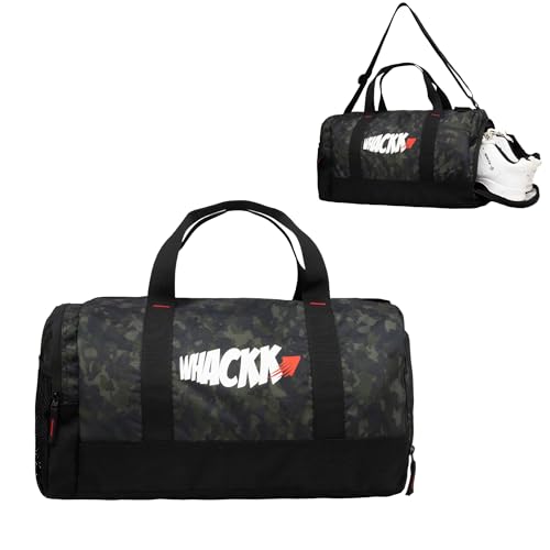 Image of Whackk Cardio Wild Moss 31L Gym Duffle Bag|Separate Shoe Pocket|Dry Wet Pocket|Multipurpose Carry Bag|Adjustable Strap|Lightweight Sports Kit|Unisex Bag|Fitness /Workout /Training /Sports /Travel