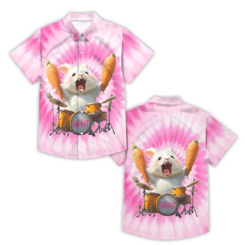 Kids Tie-dye Hawaiian Shirt 80s Button Down Retro Short Sleeve Casual Beach Tropical Funny Party Outfits for Boys3