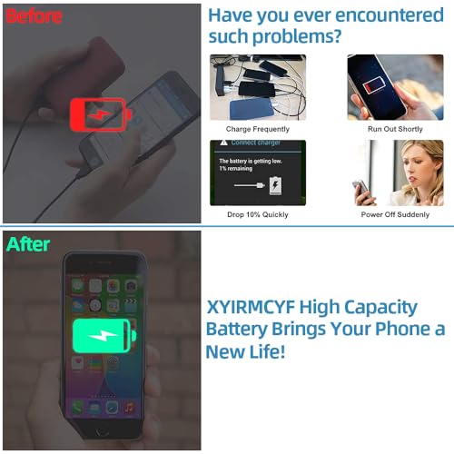 Xyirmcyf 10000Mah Super Capacity Battery Compatible With Iphone 11 Pro, 0 Cycle Li-Polymer Replacement Battery For Iphone 11 Pro thumb #2