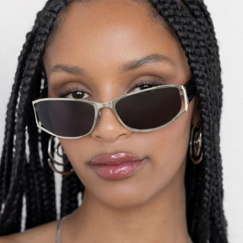 Lunettes de soleil ovales protégeant du soleil look rétro pour tous - 2