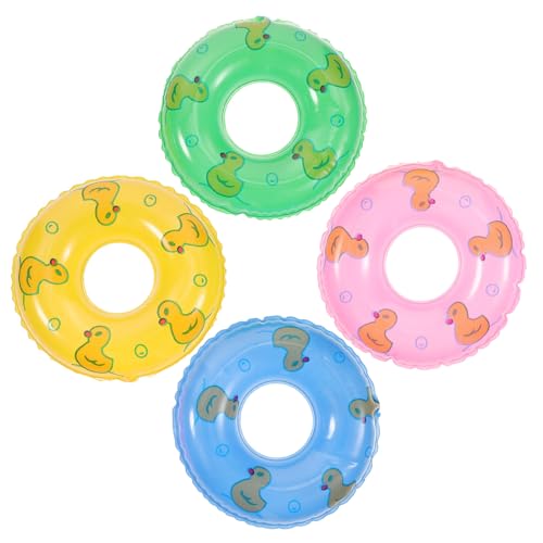 Bouées de natation miniature en plastique coloré pour accessoire de micro diorama
