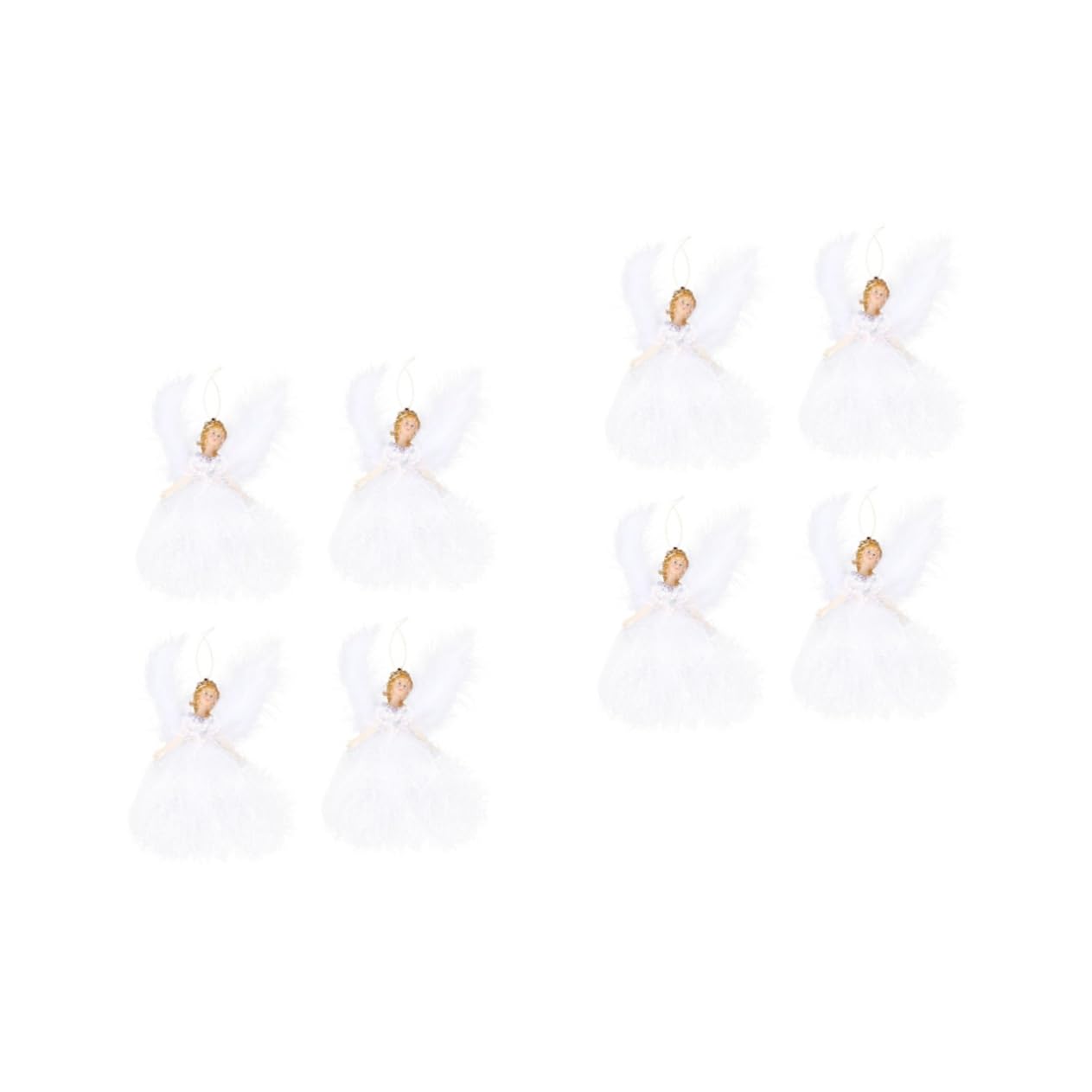OUNONA 8piezas Adornos Colgantes De Ángel para Navidad Decoraciones De Festival Muñecos De Peluche para Árbol y Fiesta Accesorios De Decoración Encantadores