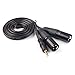 SiYear 3.5 mm (1/8Inch) Mini Jack Stereo TRS to Dual XLR 3 pin Male Plug Unbalanced Interconnect Cable,Y Splitter Patch Cable Cord (1.5M)