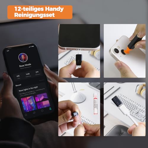 JiaTeums Phone Cleaning Kit, Multi Cleaner Repair Tool for Charging Port and Charging Cable, Phone Port and Cable, Speaker and Electronic Devices - Image 3