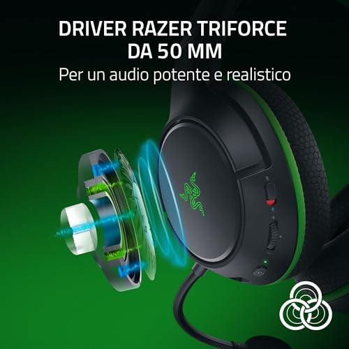 Kaira HyperSpeed - Cuffie da gioco wireless multipiattaforma per Xbox (HyperSpeed Wireless, Driver TriForce da 50 mm, Microfono cardioide HyperClear) Nero - Cuffia gaming - Immagine 2