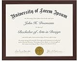 Americanflat Mahogany Document Frame - Made to Display Certificates 8.5x11, Classic Style, Mahogany Brown - Document Frames, Certificate Frames, Diploma Frames