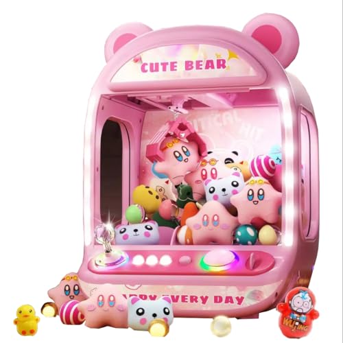 Mini Máquina De Pegar Ursinhos Rosa, Máquina De Pegar Bichinhos De Pelúcia, Máquina De Garra Infantil, Mini Máquina De Pegar Pelúcia Com Luzes, Máquina De Pegar Ursinhos De Brinquedo