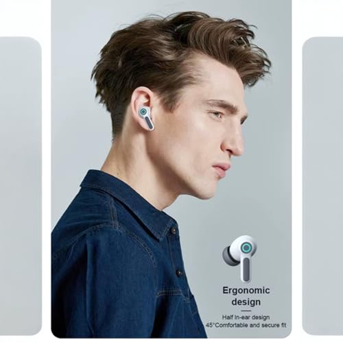 Image of iFAST IF-401 True Wireless Stereo Gaming Earbuds, Quad Mic ENC for Clear Calls, Bluetooth 5.4, Low Latency, RGB LED, Type-C Fast Charge, 7H /60H Playtime, IPX5, White Grey