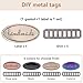 Agatige 5PCS Handmade Metal Labels with Shim, Oval Knitting Sewing Bag Handmade Tag Alloy DIY Bag Label Crafts Accessories for Clothes Jeans Shoes Bags (Light Gold)