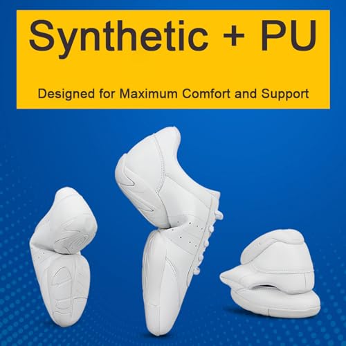 Girls' Cheerleading Shoes Split Sole Cheerleading Shoes Competition Tennis Sneakers Breathable Super Light White Cheer Shoes for Women Sport Training Tennis Sneakers4