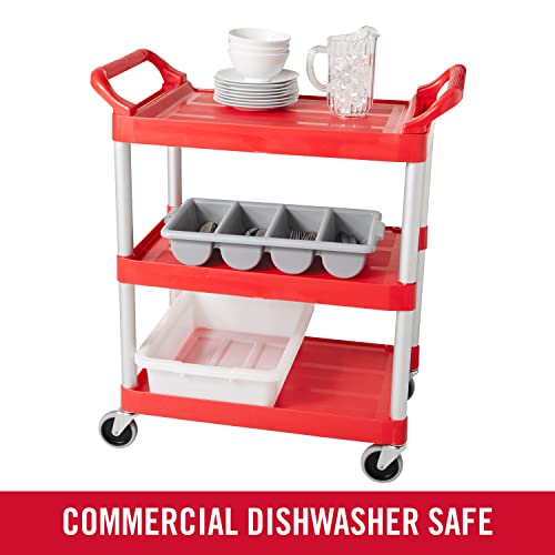 Rubbermaid Commercial Products Standard Bus/Utility Box, 4.625-Gallon, Gray, Plastic, Heavy Duty Plastic Restaurant Tub/Dish Washing Box For Kitchen Organization/Storage #TOP3