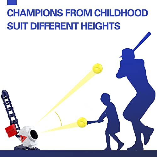 Iplay, Ilearn Kids 2 In 1 Rc Baseball & Tennis Pitching Machine, Automatic Pitcher Ball Launcher W/Bat, Outdoor Sports Games, Outside Backyard Toys Set, Birthday Gifts 5 6 7 8 12 Year Old Boys Youth #TOP3