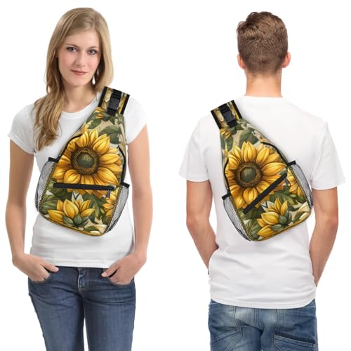 Bolso bandolera unisex con diseño floral miniatura 7