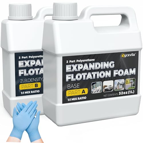 Creak From the B-pillar - 2014-2016 Honda Odyssey 24 2 Quart Kit Marine Flotation Foam with Gloves, 2 Lb Density Polyurethane Expanding Foam for Fence Gap Filling, Reinforcement, Closed Cell Pourable Polyurethane for Boat Flotation, Insulation