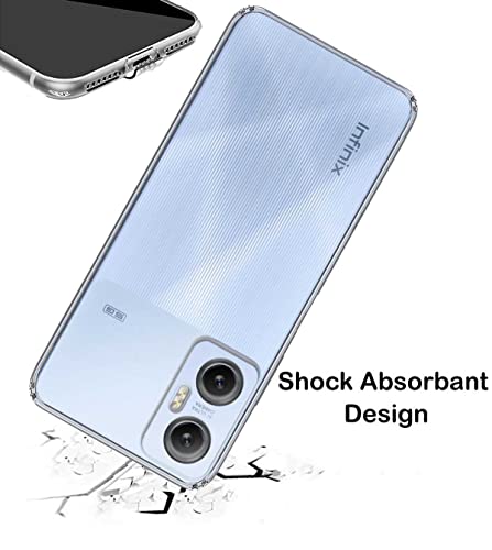 Image of Soft Silicone TPU Flexible Back Cover Compatible with Infinix Hot 20 5G and Screen Guard