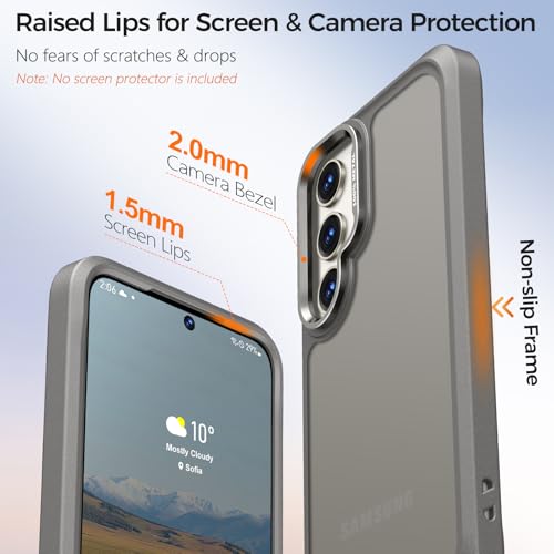 Image of Rayboen for Translucent Matte Samsung S23+ Plus Case, Gray